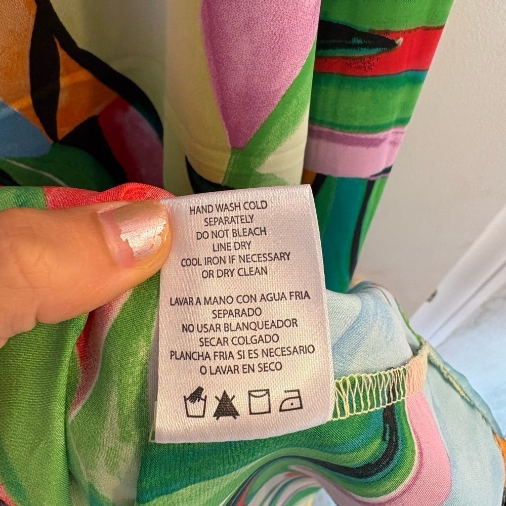Nicole Miller | Vibrant Multicolor Maxi Dress with pockets XS - Picture 8 of 8